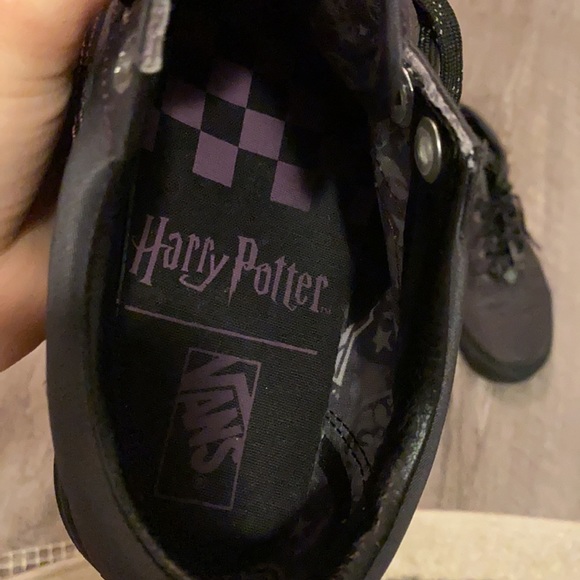Harry Potter Vans! Dark gray shoe with dark purple threading and black rubber. - Picture 5 of 6